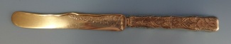 Dessert Knife vermeil  HH  AS  w/ fans shells   7 3/8