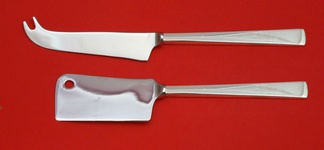 Cheese Set Made to Order Two Piece Cheese Set which includes: Cheese Knife with pick 8 1/4”, & Cheese Cleaver  5 1/2” - Dimension by Reed and Barton - Sterling