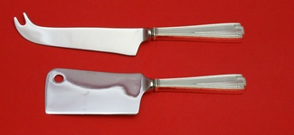 Cheese Set Made to Order Two Piece Cheese Set which includes: Cheese Knife with pick 8 1/4”, & Cheese Cleaver  5 1/2” - Etruscan by Gorham - Sterling