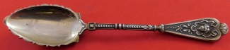 Demitasse Spoon GW  scalloped bowl  fancy reverse of bowl  figural  4 1/4