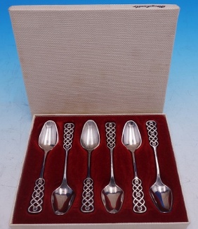 Demitasse Set set of 6 spoons  in fitted box  4