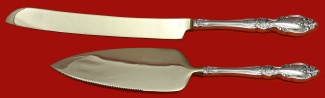 Wedding Cake Set **made to Order Two Piece Wedding Cake Set Which Includes: Wedding Cake Knife 11”, & Cake Server 9”  - Louisiana - Stainless by Oneida - Stainless