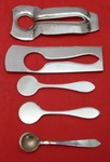 Salt Spoon with 2 blanks  rare Tiffany copper sample  one of a kind - Faneuil by Tiffany - Sterling