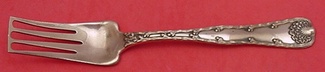 Cold Meat Fork splayed tines   not cut out  rare Tiffany copper sample  one of a kind  9