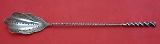 Olive Spoon long  pierced  original  8 1/2