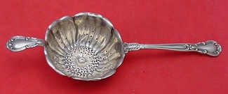 Tea Strainer flower bowl  unusual  6 1/8