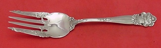 Cold Meat Fork large  fancy  w/ flowers on tines  9