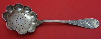 Sugar Sifter light vermeil w/ silver bird  7