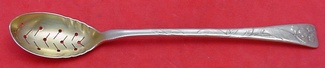 Olive Spoon GW  original  w/ forget-me-not  dated 1841-1891  6 1/4