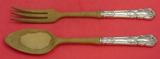 Salad Serving Set w/ wood  11