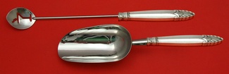Bar Set **made to order 2-pc Bar Set Which Includes: Martini Spoon 12” & Ice Scoop 9” HH WS - Empress by International - Sterling