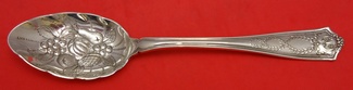 Berry Spoon hand-chased w/ fruit-in-bowl - Winthrop by Tiffany - Sterling - With Monogram
