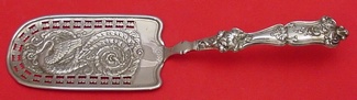 Fish Server ornamental  HH AS  w/ raised swan on blade  13