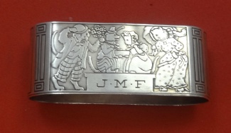 Napkin Ring w/ cats and dogs in costume  2 1/2