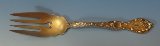 Salad Fork vermeil  6 1/8