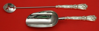 Bar Set **made to order 2-pc Bar Set Which Includes: Martini Spoon 12” & Ice Scoop 9” HH WS - Iris by Durgin-Gorham - Sterling - With Monogram