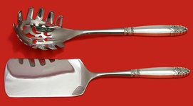 Italian Set Made to Order Two Piece Italian Set which includes:  Lasagna Server 11”, & Pasta Server 11” - Empress by International - Sterling