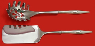 Italian Set Made to Order Two Piece Italian Set which includes:  Lasagna Server 11” & Pasta Server 11” - Soliloquy by Wallace - Sterling