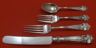 Dinner 4-pc Setting availabilty based on stock listed below - Georgian by Towle - Sterling