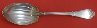 Casserole Spoon w/ raised lines in bowl  8 3/4
