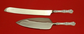 Wedding Cake Set Made to Order Two Piece Wedding Cake Set Which Includes: Wedding Cake Knife 11” & Cake Server 9”    - King George by Gorham - Sterling - With Monogram