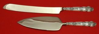 Wedding Cake Set Made to Order Two Piece Wedding Cake Set Which Includes: Wedding Cake Knife 11” & Cake Server 9” - Renaissance by Tiffany - Sterling