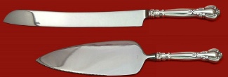Wedding Cake Set made to order Two Piece Wedding Cake Set Which Includes: Wedding Cake Knife 11”, & Cake Server 9”  - Chantilly by Gorham - Sterling