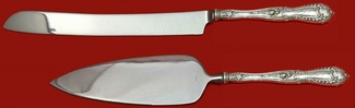 Wedding Cake Set Made to Order Two Piece Wedding Cake Set Which Includes: Wedding Cake Knife 11”, & Cake Server 9”   - Dorothy Vernon by Whiting - Sterling - With Monogram