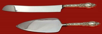 Wedding Cake Set Made to Order Two Piece Wedding Cake Set Which Includes: Wedding Cake Knife 11”, & Cake Server 9”   - Douvaine by Unger - Sterling