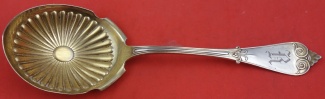 Berry Spoon GW  w/ daisy in bowl  9 1/4