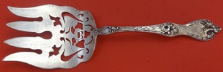 Asparagus Fork pierced w/ flowers  8 5/8