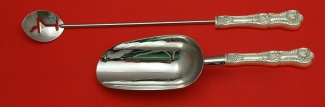 Bar Set **made to order 2-pc Bar Set Which Includes: Martini Spoon 12” & Ice Scoop 9” HH WS - King George by Gorham - Sterling - With Monogram