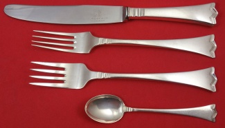 Regular 4-pc Setting availability based on stock listed below - Kronesolv by J. Tostrup (Norwegian) - Sterling