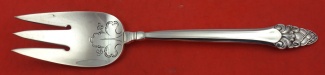 Cold Meat Fork 3-tine  w/ fleur de lis above tine  8 1/2