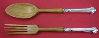 Salad Serving Set w/ olive wood  10 1/2 