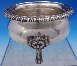 Sugar Bowl #MS28  no lid  w/ 3-D lion feet  12.1oz  2 3/4