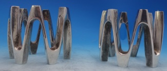 Candle Holder pair 12-light each silver plated  3