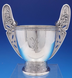 Sugar Bowl Japanese mono  w/ decorated wings  7.9oz  5 3/4
