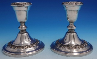 Candlestick pair #YC23002 Silverplate  5