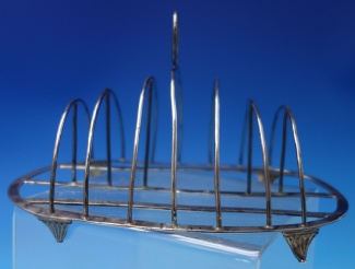 Toast Rack London 1786  wire from w/ applied feet  repaired  4.5oz  7