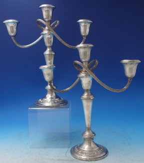 Candelabra pair  #1130  3-light  11 3/4
