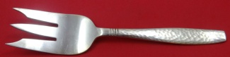 Cold Meat Fork 3-tine  heavily hammered  8 1/4
