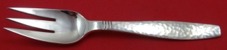 Salad Fork 3-tine  heavily hammered  6 3/8