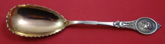Berry Spoon scalloped  w/ rose gold  8 3/4