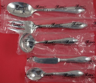 Hostess Set new, never used factory sealed 5-pc - Donatello by Ricci Stainless - Stainless