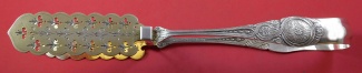 Asparagus Serving Tong yoked  pierced  GW  brite-cut  11 1/4