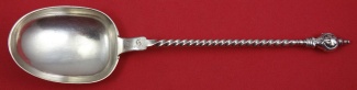 Preserve Spoon w/ twisted handle  w/ figural finial  7 3/4