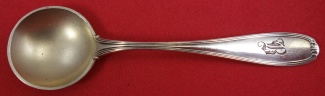 Salt Spoon master  frosted bowl  3 1/2