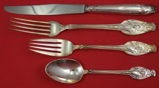 Regular 4-pc Setting availability based on stock listed below - Cyclamen by French Sterling - Sterling