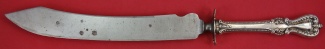 Roast Carving Knife pierced sterling guard  carbon steel blade  14 5/8